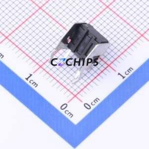 TC-6615-7-160G Tactile Switch Bent Lead Through Hole-4P,6x6mm Switch Single Pole Single Throw Round Button 1.6N Right Angle - Product Image 2
