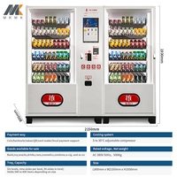Mesin Penjual Makanan Otomatis Inovatif dengan Kabinet Ganda Kaca Temper, Kapasitas Tinggi, Laris Manis, Dijual