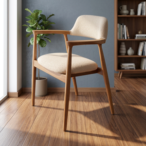 Home Basket Nagasaki <b>Teak</b> Wood Dining <b>Chair</b> in Natural Waterbish Color - Product Image 3