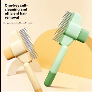 Wholesale <b>Dog</b> Cat <b>Hair</b> Comb Self Cleaning DeShedding <b>Remover</b> Slicker Brush Grooming Tool Pet <b>Hair</b> Cat Grooming Brush - Product Image 5