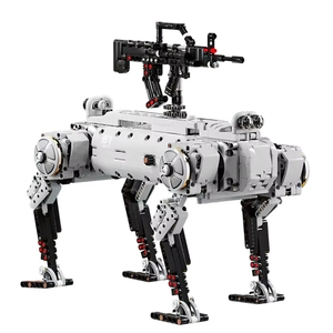 12GO 96009 Nouveau <span class=keywords><strong>Robot</strong></span> Chien Télécommandé MOC Guerres Mondiales Modèle à Assembler Jouet Cadeau Enfants 1613 Pièces Ensembles de Blocs de Construction - Product Image 1