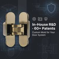 Charnière invisible robuste réglable 3 directions, charnière de porte dissimulée testée 200 000 cycles, en alliage de zinc SS304, quincaillerie pour porte en bois