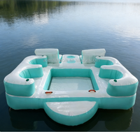 Offre Spéciale grande piscine pour 6 personnes, bains de détente, lac d'eau, île flottante gonflable