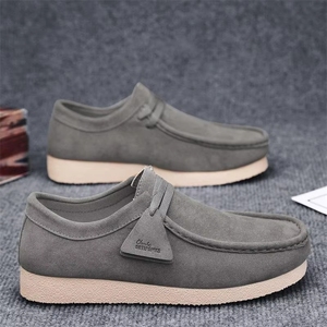 Chaussures en <span class=keywords><strong>cuir</strong></span> décontractées à semelle <span class=keywords><strong>souple</strong></span>, style rétro britannique, légères, antidérapantes, imperméables, bottes de travail épaisses pour hommes - Product Image 6