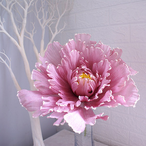 Haute Qualité Grandes Fleurs Géantes Artificielles Organza Papier coquelicot Pivoine Fleurs <span class=keywords><strong>Lin</strong></span> Décoration De Mariage Fleurs Artificielles - Product Image 2