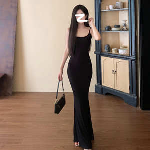 Sexy Black Lace Trimmed V Neck Long Sleeve Dress Natural Waist A Line Skirt Leisure Wear Mesh Fashion Eco Friendly - Product Image 3