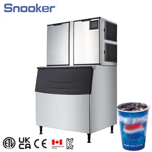 Automatische Snooker 1000Kg Maquina De Fab Ricacion De Hielo De Medio Cubo Rapido Comercial