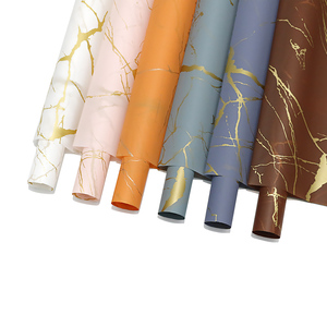 Hengcool-Papel <span class=keywords><strong>de</strong></span> envoltura <span class=keywords><strong>de</strong></span> flores <span class=keywords><strong>de</strong></span> mármol dorado, 58x58cm - Product Image 5