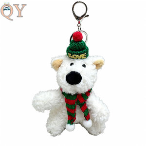 Custom Wholesale HQ Christmas Plush Toy Powder Blusher Scarf <b>Bear</b> Stuffed Doll <b>Bear</b> Keychain Pendant Doll Gift Manufacturer - Product Image 4