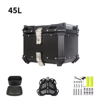 Boîte à bagages pour moto à dégagement rapide 45l, boîte supérieure en aluminium pour scooter, boîte de rangement pour moto, boîte arrière personnalisée