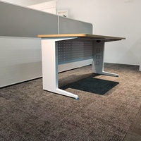 Bureau de direction Yeddkin - Bureau d'ordinateur moderne modulaire multifonction avec plateau en bois et pieds en fer robustes - Garantie 3 ans
