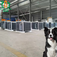 Distributeur en gros de chenil extérieur pour grands chiens, cabane pour petits chiens et chiots, chenil pour chiens en panneaux sandwich facile à assembler