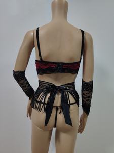 Lencería Sexy para Mujer, Conjuntos de Lencería Sexy para Mujer Madura Japonesa con Puños - Product Image 6