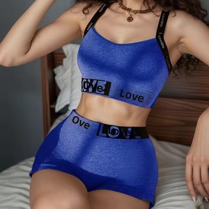Ensemble de soutien-gorge de sport sans couture pour femmes européennes et américaines, style sportif, avec imprimé lettres, dos nu, grande taille, bonnet complet - Product Image 5