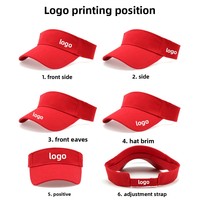 Visera de malla sin parte superior con logo personalizado, protección UV de verano, gorra de béisbol, sombrero para el sol, visera promocional para viajes al aire libre