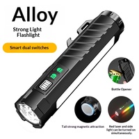 Linterna Frontal Láser Infrarroja con Base Magnética, 7 Niveles de Intensidad, Material de Aleación de Aluminio, para Exteriores, Carga USB-C, Resistente al Agua IP44