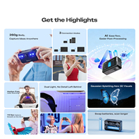 Escáner 3D Creality Pika, Láser Azul Dual de 7 Líneas y Luz IR, Precisión de 0.03 mm, Wi-Fi 6, Pantalla Táctil de 3'', Reparación de Textura con IA, 110 fps