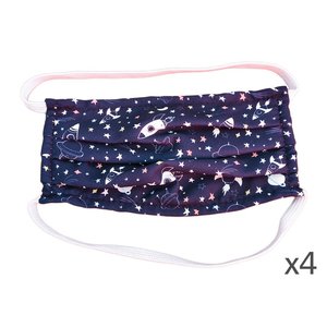 * OUTLET * 4 maschere per bambini con Design stella stella blu cielo realizzate in Italia TNT tessuto-casa e giardino/dispositivi di protezione - Product Image 3