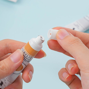 12ml DIY Peinture <span class=keywords><strong>Acrylique</strong></span> Set 12 Tube Souple Aquarelle <span class=keywords><strong>Gouache</strong></span> Couleurs EN71 Certifié pour Toile et Verre Peinture - Product Image 4