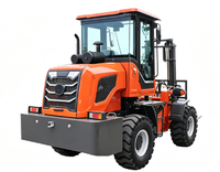 Chariot élévateur diesel tout-terrain 5T 4x4 avec pince, transpalette hydraulique, équipement de manutention industrielle hors route