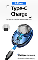 Mini rasoir électrique portable pour barbe et moustache, tondeuse pour homme, rasoir domestique, rasoir de voyage lavable avec affichage numérique LED