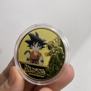Juego de Monedas Conmemorativas de <span class=keywords><strong>Dragon</strong></span> <span class=keywords><strong>Ball</strong></span> Z, Bañadas en Oro, Diseño Exclusivo, Monedas Coleccionables de Anime en Venta - Product Image 2