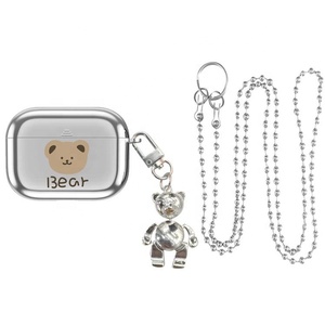 Custodia placcata Bear Cover per Air Pods Pro custodia morbida protetta <span class=keywords><strong>Apple</strong></span> 3 Dandy Bluetooth 2 Cover per cuffie custodia Anti-caduta Wireless - Product Image 2