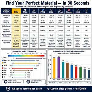 Juntas Tóricas de Elastómero Fluorado FKM de Alto Rendimiento, Baja Compresión, para Sistemas Hidráulicos, Neumáticos, Automotrices y de Combustible <span class=keywords><strong>JFS</strong></span> - Product Image 3