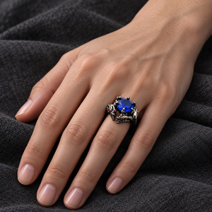 Anello con Testa di Drago per Uomo e Donna, Tono Oro Nero, Gioiello Gotico da Dito - Product Image 2