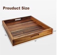 Plateau carré en bois pour ottoman, table basse, plateau de service pour la décoration de la maison, produit neuf