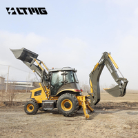 2.5 Ton Backhoe Loader dengan Kontrol Joystick Hidrolik 4WD Excavator Loader Multifungsi dengan Sertifikasi CE