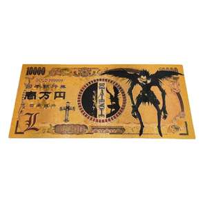 Death Noted peringatan Foil emas plastik uang kertas klasik Anime Jepang Live Stream Hadiah Koleksi - Product Image 4