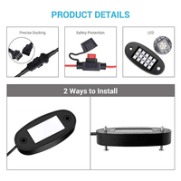 Kit de Luces LED RGB para Autos, 4-14 Pods, Control Remoto por Aplicación, Alto Brillo, IP68 Impermeable, Iluminación Inferior para Ruedas, 3000 Lúmenes