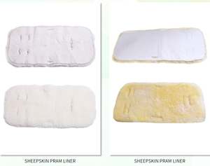 Coussin de siège d'hiver pour poussette bébé en peau de mouton australienne sur mesure, doux pour la peau, en <span class=keywords><strong>fourrure</strong></span> de mouton - Product Image 4