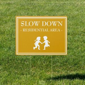 Weatherproof UV Protected Eco-Friendly Double Sided <b>Custom</b> Print Yard Sign With H-stakes for Construction Site Safety - Product Image 2