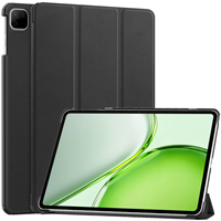 Étui de protection antichoc léger à trois volets en cuir PU mince avec support pour tablette Honor Pad X9b Max 13 pouces
