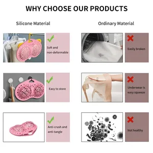 Silicone <b>Bra</b> Washing Bag Anti Deformation Lingerie Wash Bag Reusable <b>Bra</b> Laundry Bags for Washing Machine & Dryer - Product Image 4