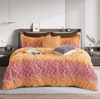 Parure de lit en microfibre organique imprimée durable, 120 GSM, respirante, écologique, sans plis, tailles complète, queen et king