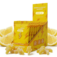 Gummies Énergisantes Véganes à Base de Plantes OEM avec Caféine et L-Théanine – Compléments Naturels pour Booster l'Énergie