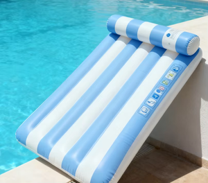 Lit de piscine gonflable portable pour la <span class=keywords><strong>plage</strong></span> et la piscine <span class=keywords><strong>avec</strong></span> sac de transport et pompe à air - Product Image 5
