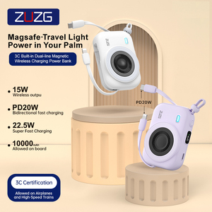 ZUZG 10000mAh 22.5W PD20W LED <b>Type</b>-<b>C</b> Magnetic Wireless <b>Fast</b> <b>Charging</b> Portable Power Bank with <b>Charging</b> <b>Cable</b> - Product Image 2
