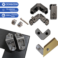 Connecteurs de profilés en alliage d'aluminium modernes et durables, supports de fenêtre et de porte moulés sous pression, monobloc, à rupture de pont thermique, insonorisés, pour coins