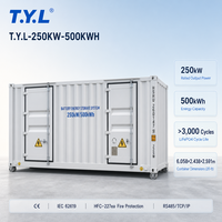 Système de Stockage d'Énergie Commercial (BESS) Conteneurisé 250kW 500kWh pour Parcs Industriels, avec Gestion de la Charge de Pointe, Hybride Réseau, EMS Cloud, LiFePO4, T.Y.L AIR