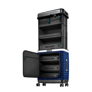 Armario móvil Blue Estate de lujo del fabricante, Maleta plegable Unisex para equipaje de mano, extraíble para hombres y mujeres - Product Image 1