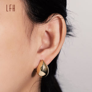 Pendientes de Oro Puro de 18K, Pendientes de Oro Real de 18k con Forma de Gota de Agua, Pendientes al por Mayor, Joyería de Oro Saudí, Pendientes de 18k Empeñables - Product Image 2