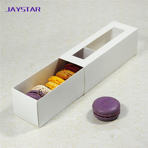 fancy white window paper wedding sweet macron cake fruit packaging box with Customized Macaroon Packaging Paper Box Bin DwenDwen