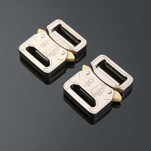 Side Release Buckle Zinc Alloy Adjustable <b>Webbing</b> Buckle For Bags Silver Black Durable Metal Accessory - Product Image 1