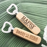 Ouvre-bouteille en bois recyclé personnalisé avec impression gravure laser logo nom ouvre-bouteille à bière en bois biodégradable promotion