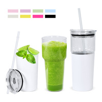 DAJI HYDRO 2in1 500ml capacité de voyage gobelet en acier inoxydable verre bouteille d'eau bouchon de paille couvercle en plastique pour Camping affaires
