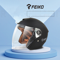 Casque de moto ouvert pour femmes adultes vente chaude léger ABS respirant Double lentille